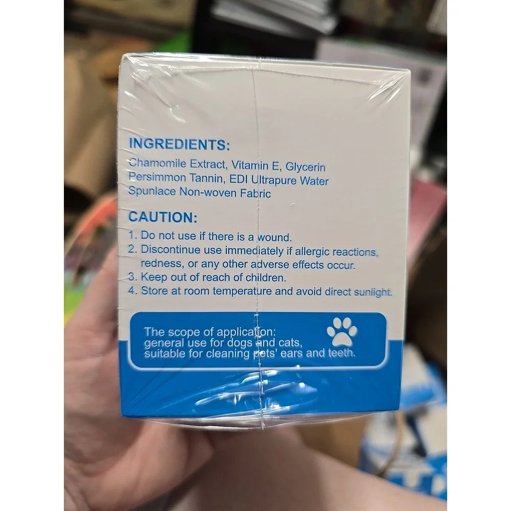 Maylle Ear Finger Wipes Dog Ear Wipes Gently Removes Wax Dirt & Debris